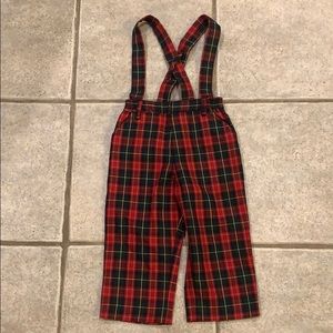 Florence Eiseman Boys Plaid Pants with Suspenders
